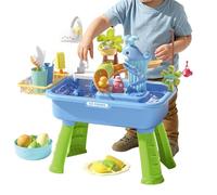 Générique Water Table Educational Beach Toys - Play Sink with Running Water | Sensory Watêr Activity Tables | Electric Watêr Play Table for 4-8 Years Old with Fishing Game Indoor Outdoor Toy