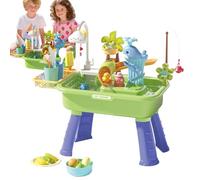 Générique Water Table, Sand Activity Table, Sensory Learning Toy, Builtin Water Pump, Interactive Skill Builder for Backyard Beach Home Use, Outdoor Playtime, 21.26x13.39x11.42 inches