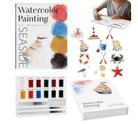 Générique Watercolor Book Beginner-Friendly Painting Projects with Brushes
