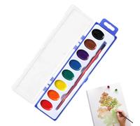 Générique Watercolor Paint Set 8 Colors Washable Portable Paints Set