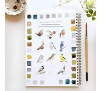 Générique Watercolor Workbook,Beginner-Friendly Flowers,Animals Watercolor Workbooks,12 Colors Watercolor Paint Set With Paint Brush,Foldable Set,For Teens/Adults (Bouquets)