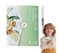 Générique Watercolor Workbook - Beginner-Friendly Painting Book for Artistic Expression | 12-Color Paint Set with Brush, Creative Water Color Guide for Coloring Techniques and Skill Development