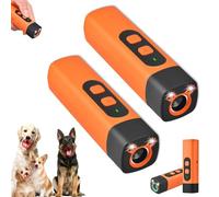 Générique Wateresty Anti Bark, Ultrasonic Dog Deterrent, Humane & Effective Dog Repeller,Barking Deterrent with LED Flashlight, 3 Speed Frequency Conversion (2PCS-Orange)