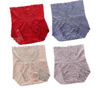 Générique Wateresty Sexy High Waist Pretty Lace Panties, Breathable Tummy Control & Buttock-Lifting Plus Size Shaping Underwear (L,M)