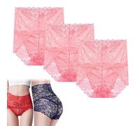 Générique Wateresty Sexy High Waist Pretty Lace Panties,Butt Lift Tummy Control Shaping Panties for Women (FR/ES, Alpha/Lettres, TTG, Taille Normale, Taille Normale, 3 Pcs Pink)