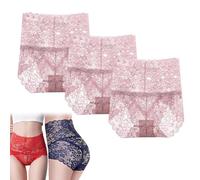 Générique Wateresty Sexy High Waist Pretty Lace Panties,Butt Lift Tummy Control Shaping Panties for Women (FR/ES, Alpha/Lettres, TG, Taille Normale, Taille Normale, 3 Pcs Light Pink)