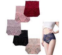 Générique Wateresty Sexy High Waist Pretty Lace Panties, Wateresty Lace Panties, Buttock-Lifting & Tummy-Control Shaping Underwear (5PCS-A,TG)