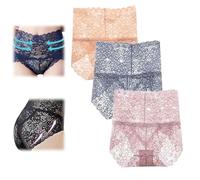 Générique Wateresty Sexy High Waist Pretty Lace Panties,Women's Buttock-Lifting&Tummy-Control Shapewear,Soft Breathable Lace Brief (FR/ES, Alpha/Lettres, TTG, Taille Normale, Taille Normale, 3C)