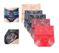 Générique Wateresty Sexy High Waist Pretty Lace Panties,Women's Buttock-Lifting&Tummy-Control Shapewear,Soft Breathable Lace Brief (FR/ES, Alpha/Lettres, TG, Taille Normale, Taille Normale, 5B)