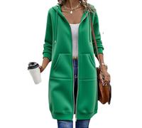 Générique Wateresty Women Casual Zip up Fleece Hoodies, Oversized Hoodies for Women, Trendy Casual Long Sweatshirts Side Pockets (Grass Green,S)
