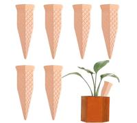 Générique Watering Spikes for Plants - 6pcs Terracotta Self Watering Devices Insert Plant Automatic Drip Irrigation System Ceramic Stakes for Potted Flowers Houseplants