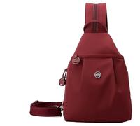 Générique Waterproof 2-Way Commuter Bag, Anti-Theft Convertible Travel Tote Bag for Fitness, Commuting, Travel for Women (dark red)