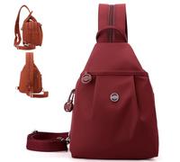 Générique Waterproof 2-Way Commuter Bag, Anti-Theft Travel Tote, Tote Backpack Convertible Travel Bag, for Fitness, Commuting (Red)