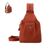 Générique Waterproof 2-Way Commuter Bag Backpack Chest, Double Zipper, Oxford Cloth, Adjustable Shoulder Strap, Travel Daypack (Orange)