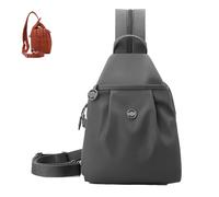 Générique Waterproof 2-Way Commuter Bag Backpack Chest, Double Zipper, Oxford Cloth, Adjustable Shoulder Strap, Travel Daypack (Gray)