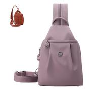 Générique Waterproof 2-Way Commuter Bag Backpack Chest, Double Zipper, Oxford Cloth, Adjustable Shoulder Strap, Travel Daypack (Pink)