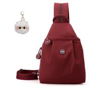 Générique Waterproof 2-Way Commuter Bag, Convertible Backpack Tote Crossbody for Women, Large Capacity Anti-Theft Travel Bag (Red)