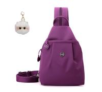 Générique Waterproof 2-Way Commuter Bag, Convertible Backpack Tote Crossbody for Women, Large Capacity Anti-Theft Travel Bag (Purple)