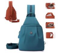 Générique Waterproof 2-Way Commuter Bag, Convertible Commuter Bag, Anti-Theft Travel Tote, Stylish, Efficient Storage Design, Comfortable Carrying, For Women (Blue)