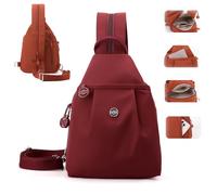 Générique Waterproof 2-Way Commuter Bag, Convertible Commuter Bag, Anti-Theft Travel Tote, Stylish, Efficient Storage Design, Comfortable Carrying, For Women (Red)