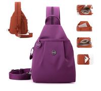 Générique Waterproof 2-Way Commuter Bag, Convertible Commuter Bag, Anti-Theft Travel Tote, Stylish, Efficient Storage Design, Comfortable Carrying, For Women (Purple)