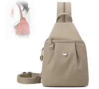 Générique Waterproof 2-Way Commuter Bag, Convertible Travel Bag, Small Backpack Purse for Women, Anti-Theft Travel Tote, Mini Oxford Cloth Travel Daypack for Fitness Commuting Travel (Khaki)