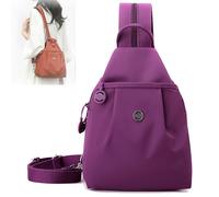 Générique Waterproof 2-Way Commuter Bag, Convertible Travel Bag, Small Backpack Purse for Women, Anti-Theft Travel Tote, Mini Oxford Cloth Travel Daypack for Fitness Commuting Travel (Purple)