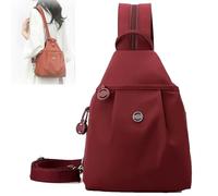 Générique Waterproof 2-Way Commuter Bag, Convertible Travel Bag, Small Backpack Purse for Women, Anti-Theft Travel Tote, Mini Oxford Cloth Travel Daypack for Fitness Commuting Travel (Red)
