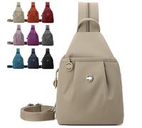 Générique Waterproof 2-Way Commuter Bag, Convertible Travel Bag, Women Anti-Theft Travel Tote, Efficient Storage,Comfortable Carrying (Khaki)
