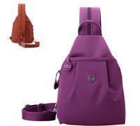 Générique Waterproof 2-Way Commuter Bag, Oxford Large Capacity Two Shoulder, Comfortable Carrying,for Outdoors (Purple)