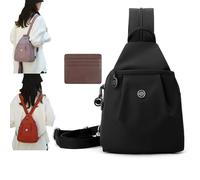 Générique Waterproof 2-Way Commuter Bag, Tote Backpack Convertible Bag, Stylish, Efficient Storage Design, 2-Way Carry Bags for Work, Fitness, Commuting, Travel (Black)