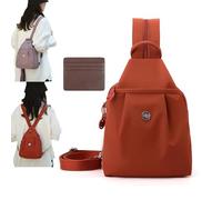 Générique Waterproof 2-Way Commuter Bag, Tote Backpack Convertible Bag, Stylish, Efficient Storage Design, 2-Way Carry Bags for Work, Fitness, Commuting, Travel (Orange)