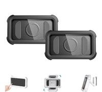 Générique Waterproof 480° Shower Phone Holder, Rotatable, Adjustable Wall & Bathtub Mount with Anti-Fog, Touch Screen Case, Retractable Stand for Bathroom, Kitchen & Shower Use (2×Black)