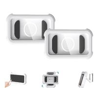 Générique Waterproof 480° Shower Phone Holder, Rotatable, Adjustable Wall & Bathtub Mount with Anti-Fog, Touch Screen Case, Retractable Stand for Bathroom, Kitchen & Shower Use (2×Whithe)