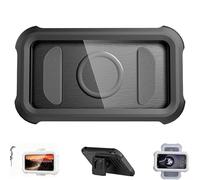 Générique Waterproof 480° Shower Phone Holder - Wall & Bathtub Mount, Adjustable Bathroom Phone Stand, Retractable Adjustable Rotating Bathroom Phones Stand, for 4-7 inch Phones (Black)