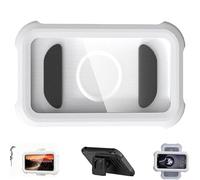 Générique Waterproof 480° Shower Phone Holder - Wall & Bathtub Mount, Adjustable Bathroom Phone Stand, Retractable Adjustable Rotating Bathroom Phones Stand, for 4-7 inch Phones (White)