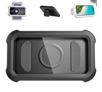 Générique Waterproof 480° Shower Phone Holder - Wall Bathtub Mount, Adjustable Bathroom Phone Stand with Touch Screen, 2-in-1 Waterproof Rotatable Case, for 4-7in Phones (Black)