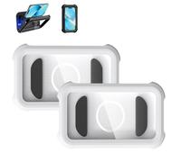Générique Waterproof 480° Shower Phone Holder - Wall & Bathtub Mount,Adjustable Bathroom Phone Stand with Touch Screen, with Anti-Fog Touch Screen, for Showers Or Bath Use (Two White)