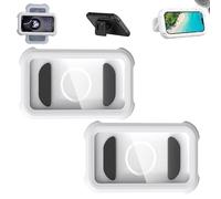 Générique Waterproof 480° Shower Phone Holder - Wall Bathtub Mount, Adjustable Bathroom Phone Stand with Touch Screen, 2-in-1 Waterproof Rotatable Case, for 4-7in Phones (2*White)