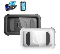 Générique Waterproof 480° Shower Phone Holder - Wall & Bathtub Mount,Adjustable Bathroom Phone Stand with Touch Screen, with Anti-Fog Touch Screen, for Showers Or Bath Use (White and Black)