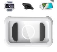 Générique Waterproof 480° Shower Phone Holder - Wall Bathtub Mount, Adjustable Bathroom Phone Stand with Touch Screen, 2-in-1 Waterproof Rotatable Case, for 4-7in Phones (White)