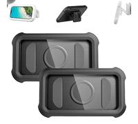 Générique Waterproof 480° Shower Phone Holder - Wall & Bathtub Mount, Adjustable Shower Case, 2-in-1 Waterproof Rotatable Case, Anti Fog Touch Screen, for Showers Bath Use (Black*2)