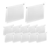 Générique Waterproof Document Bag, 12 Pieces Document Seal Folder, Water Resistant for A4 A5, Paper Works Pouches, School Supplies Storage Pouch for Handouts, PP, 32.5x24.5x3cm, 24x18, 12pcs