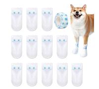 Générique Waterproof Dog Booties, Non-Woven Paw Protectors, 3.66x6.89in Adhesive Bandage Socks, Compact Anti-Slip Grip, Soft Breathable Material for Outdoor Walks Small, Medium, Dogs