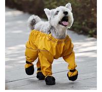 Générique Waterproof Dog Shoes Leggings, Dirty Proof Pet Paws Protector, Anti-Dirty Dogs Pants, Reflective Pet Paw Protector for Dogs Winter Snow Rain Hiking Walking (Large,Yellow)