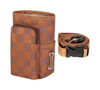 Générique Waterproof Dog Walking Bag, Adjustable Dog Walking Bags for Women, Compact Treat Bag, Convenient Dog Training 4.92x3.15x7.48 inches for Families, Friends Color Brown