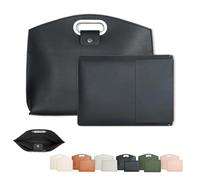 Générique Waterproof Leather 14-16in 2pcs Laptop Bag For Women, Oceantree Laptop Bag for Women Handbag (Black)