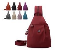 Générique Waterproof Oxford Large Capacity Convertible Shoulder Bag,Outdoor Travel Hiking Chest Bag,Crossbody Bags for Women (Red)