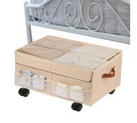 Générique Waterproof Rolling Storage Box with Wheels, Vehicle Organizer Bin for Car, Dormitory, Workplace, College, Camping, Travel, Bedroom, and Multi-Purpose Mobile Storage Solutions