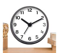 Générique Waterproof Shower Clock Mini, Battery Suction Wall Clock, 2.76 inches Diameter with AAA Power Portable, ABS PVC Durable Timer, Jumping Seconds Display Digital, Bathroom Kitchen Home Use Set
